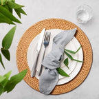 6 Pack Rattan Round Placemats, 13 Inch Woven Table Mats - Image 6