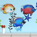 John's Studio Metal Fish Sea Wall Decor Outdoor Garden Hanging Art Sculptures Home Ocean Theme Decorations for Kitchen Bathroom and Pool - 3 PCS - Image 6