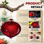 12Pcs Glass Christmas Balls for Christmas Tree - Image 3