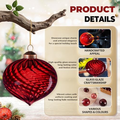 12Pcs Glass Christmas Balls for Christmas Tree - Image 3