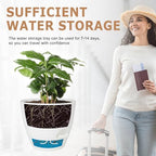 QRRICA 7/7.5/8/9/10 Inch Self Watering Pots for Indoor/Outdoor Plants - Image 5