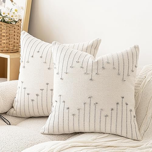 LILEPOY Boho Throw Pillow Covers 18x18 Farmhouse Decorative Pillow case by LILEPOY