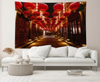15x10ft China Vintage Street Backdrop Asia Chinese Lunar New Year Red Lanterns Wooden Building Night View Background Asian China Travel Party Decor Photo Studio Booth Props Wallpaper - Image 4