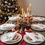 HunnmingRe 12 Pcs Gingerbread Christmas Cloth Napkins Set, 17x17 Inch - Image 3