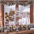 Qunclay 6 Pcs Christmas Brass Picture Frame Ornaments 6 Sizes Xmas Metal Double Glass Hanging Photo Frame with Metal Chain for Christmas Tree Decoration (Gold, 6 Styles) - Image 6
