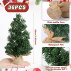 Yinder 36 Pcs 7.87 Inch Mini Christmas Tree Tabletop Pine Decoration - Image 2