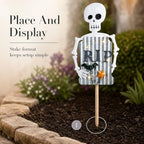 Mud Pie Led Tin Skeleton Yard Stake, Garden Accessories, Seasonal Home Decor, Holiday Giftable Decor - Image 4