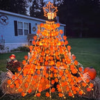 Huquary Fall Maple Leaves 10.7ft Waterfall String Lights LED - Image 3