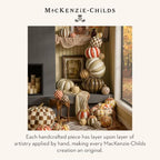 MACKENZIE-CHILDS Resin Pumpkin, Mini, Dark-Red-and-White Paprika Check - Image 6