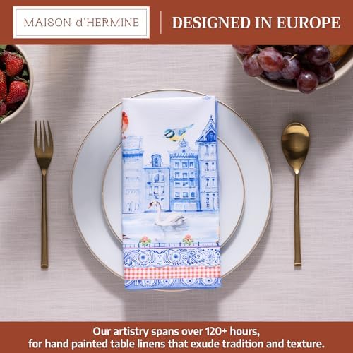Maison d' Hermine Cloth Napkins Set of 4 Reusable 100% Cotton (20" x 20") - Image 2