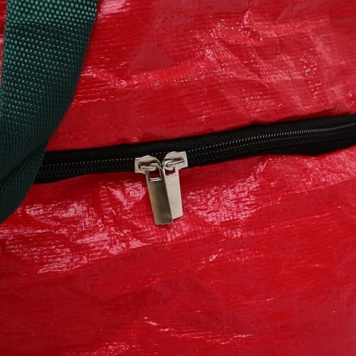 BESTOYARD Christmas Wreath Storage Bag Pe Round Organizer with Handles - Image 4