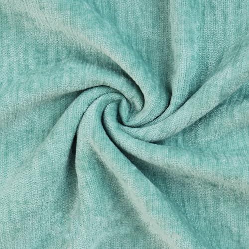 decorUhome Soft Chenille Aqua Haze Throw Pillow Covers 26X26 Set of 2 - Image 5