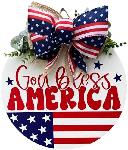 Classroom welcome sign Teacher door sign Gift for Teacher (Bless america, 15" Width) by Unknown