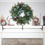 Fireplace Stocking and Garland Hanger with Two Hooks (3 Pack - Brown) - Image 4