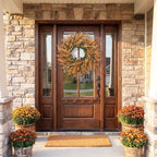 28" Fall Wreath for Front Door, Large Artificial Autumn Decor - Image 2