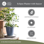 The HC Companies Eclipse Round Planter Pot, 20 Inch, White, 2-Pack - Image 4
