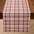 Solino Home 100% Pure Linen Table Runner Plaid, Almond Plaid 14 x 60 in by SolinoHome