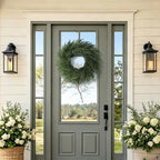 26" Christmas Norfolk Pine Wreath for Front Door (2, Wreath) - Image 4