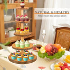 5-Tier Rustic Wooden Cupcake Stand - Large Capacity Display Stand for Woodland Baby Showers, Weddings, Birthdays, Parties, and Farmhouse Decor. - Image 4