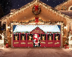 HunnmingRe 16 x 7ft Christmas Garage Door Cover, Santa Claus - Image 6