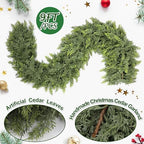 Waydress 2 Pcs 9 ft Christmas Artificial Cedar Garland Realistic - Image 2