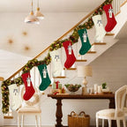 houscly 18 Inch Custom Christmas Stockings, 8 Pack Red Green - Image 6