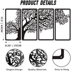 YATEASLU 4 Quls Islamic Wall Art Set - Metal Arabic Calligraphy Decor - Image 2