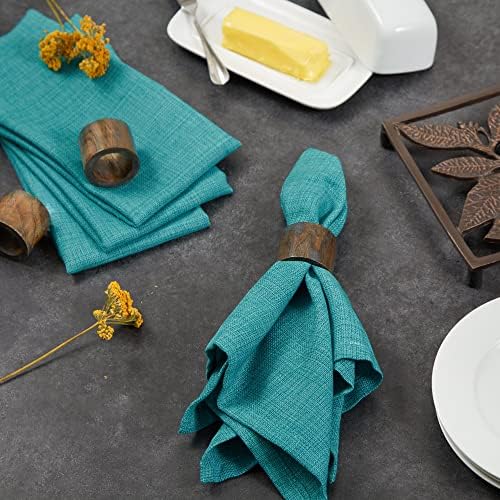 DII Variegated Tabletop Collection, Napkin Set, 20x20, Teal, 6 Piece - Image 4