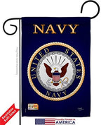 Breeze Decor Navy Garden Flag - 2pcs Pack Armed Forces USN Seabee United State American Military Veteran Retire Official - House Decoration Banner Small Yard Gift Double-Sided Made in USA 13 X 18.5 - Image 2