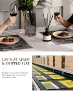 Leetaltree Woven Vinyl Placemats Set of 12,Black Marble - Image 6