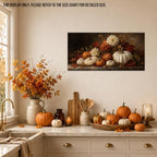 WAXWHELK Pumpkin Fall Canvas Wall Art, Autumn Thanksgiving Rustic Farmhouse Painting Pictures Artwork for Bedroom Living Room Home Decor (12"x24") - Image 3