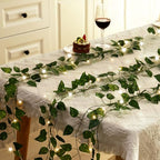 CEWOR 24 Pack 173ft Fake Ivy Vines, Artificial Ivy Garland with 200 LED String Lights, Hanging Plants Greenery Backdrop Green Leaves for Bedroom Room Wall Decor Wedding Party Table Decoration - Image 4