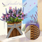 Spring Lavender Basket Wreath for Front Door 15" Purple Hanger Basket Artificial Grains Green Leaves with Purple Daisy Summer Wreaths Baskets for Indoor Farmhouse Porch Entryway Wall Home Decor - Image 2