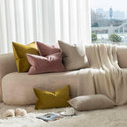 JUSPURBET 28x28 Euro Velvet Throw Pillow Covers Set of 2,Cloud - Image 2