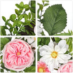 Spring Summer Wreath for Front Door with Large Roses, Daisies for All Seasons Indoor Outdoor Use, 24" Silk Floral Wreath Spring Summer Decorations for Home, Porch, Wall, Farmhouse, Wedding Decor - Image 2