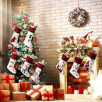 Tatuo 8 Pack Buffalo Plaid Christmas Stockings, 18 Inch for Fireplace - Image 5
