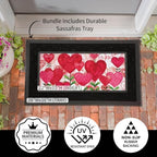Evergreen Sassafras Spring Holiday Doormat Insert Bundle & Tray Set of 5, Interchangeable Entrance Door mats Indoor and Outdoor Welcome Mat 30 x 18 Tray Non Slip Backing Low Profile - Image 3