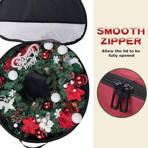 Christmas Wreath Storage Bag 30in Christmas Decoration Storage Box - Image 4