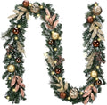 Valery Madelyn 9 Ft Christmas Garland with Lights for Mantle Copper Gold by ValeryMadelyn