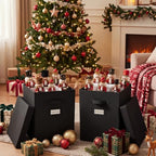 2 Packs Christmas Nutcracker Storage Box 16 Inch Hold 9 Nutcrackers Figurine Collectible Black Dividers for Holiday Decor Carolers Santa Figure Nut Cracker Ornaments - Image 3