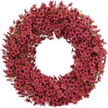 24 Inch Fall Wreaths for Front Door, Autumn Floral Outdoor Wreath by LAIMENNI