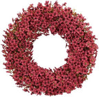 24 Inch Fall Wreaths for Front Door, Autumn Floral Outdoor Wreath by LAIMENNI