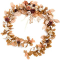 Ling's Moment 9FT Eucalyptus & Willow Leaf Garland, Rust & Sepia by LingsMoment