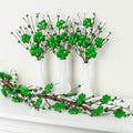Factory Direct Craft St. Patrick's Day Shamrock Pip Berry Picks and Garland Set - Irish Lucky Clovers and Berries Arrangement for Ireland Saint Paddy's Decorations (Includes 3 Stems and 1 Garland) by FactoryDirectCraft