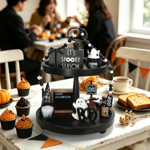 Halloween Decorations Indoor, 8pcs Halloween Tiered Tray Decor Set - Image 5