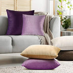 Nestl Throw Euro Pillow Covers, Cozy Velvet Decorative Pillow Covers 26x26 Inches, Soft Solid Couch Pillow Case for Sofa, Bed and Car, Set of 4 - Off White - Image 7