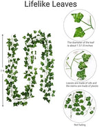 ARTKAIKE Fake Vines for Room Decor Aesthetic Artificial Plant Ivy Leaves Hanging Greenery Garlands for Home Bedroom Wall Wedding Party Decor (504FT 72PCS Vines) - Image 2