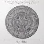 BARoyal Round Placemats Set of 12 Woven Placemats Washable Braided Table Mats for Dining Table Heat Resistant Non-Slip Circle Place Mats(Mixed Gray) - Image 6
