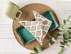 Craftbot Washable Cotton Print Napkins 18x18 inches - Set of 6 - Everyday Use or Dinner Party and Events - Off White Indian Block Printed Fabric - Image 2