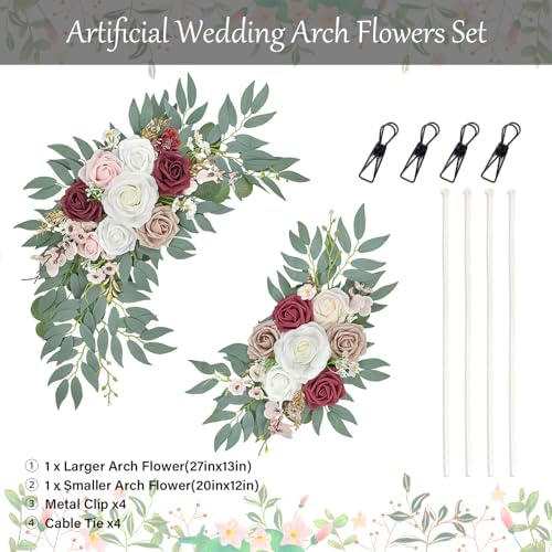 Artificial Wedding Arch Flowers of 2 - Image 2